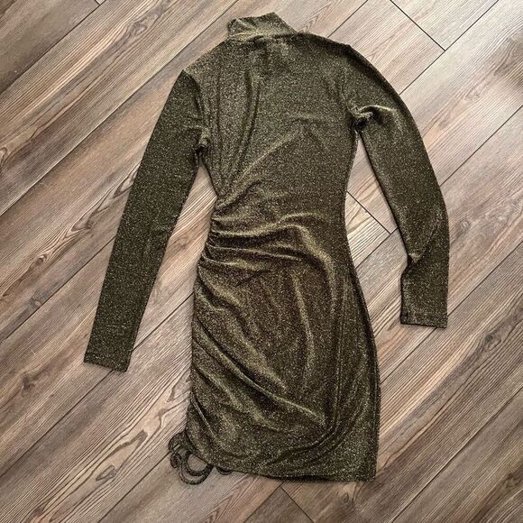 n:Philanthropy Demetra Dress Women's XS Gold Black Sparkle Long Sleeve - NWT - Picture 6 of 6